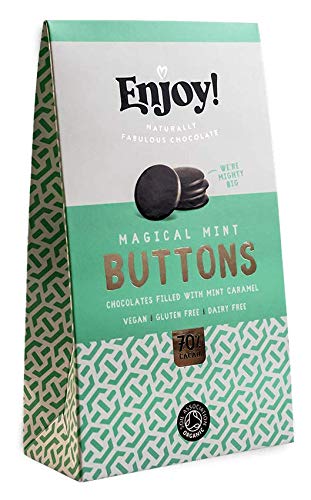 Enjoy! Mint Caramel Filled Chocolate Buttons 96g (Pack of 6)