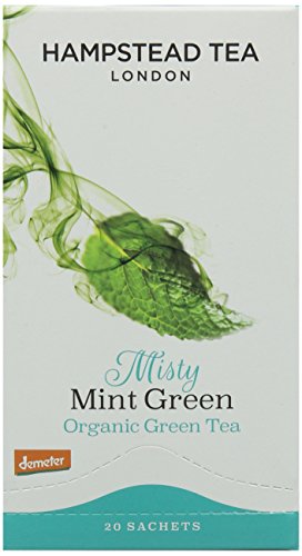 Hampstead Organic Misty Mint Green 20 Teabags (Pack of 4 Total 80 Teabags)