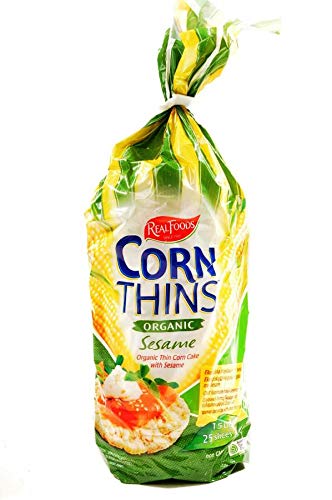 Real Foods Corn Thins (Sesame 2 x 150g)