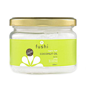 Fushi Organic Coconut Oil 230g | Virgin & Fresh-Pressed | Best for Cooking, Hair Conditioning, Skin Moisturising, Dry Skin | For Internal Use & Health Oil Supplement | Ethical, Vegan & Made in the UK