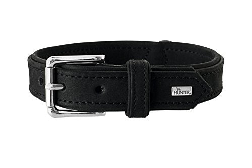 Collar Rolling Hills, 35 Black/Black, Leather | Hunter