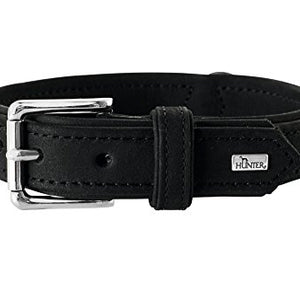 Collar Rolling Hills, 40 Black/Black, Leather | Hunter