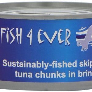 Fish 4 Ever Skipjack Tuna Chunks in Brine 185 g (Pack of 6)