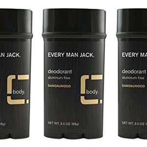 Every Man Jack Deodorant Stick Sandalwood 3 Ounce (Pack Of 3)