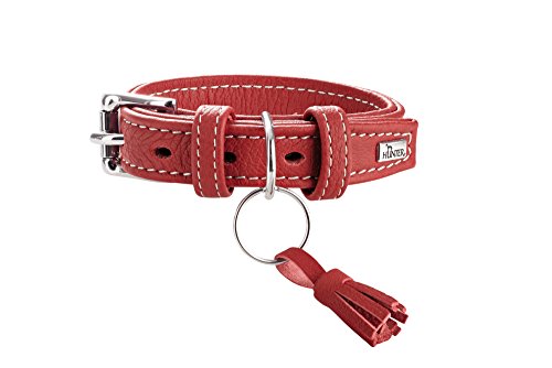 Collar Cannes, 35 Red, Leather | Hunter