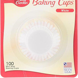 Signature Brands Betty Crocker Mini Baking Cups-White 100/Pkg