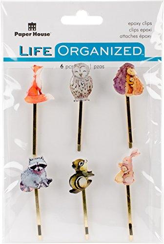 Paper House Productions Autumn Woods Stationery 3, 3-Pack, Epoxy Clips