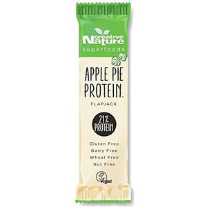Creative Nature Apple Vegan Flapjack Bar - 16 x 40g Bars, Gluten Free, Dairy Free & Nut Free