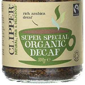 Clipper Fairtrade Medium Roast Decaffeinated Organic Arabica Coffee 100 g (Pack of 6)