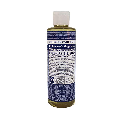 Dr Bronners Pure Castile Soap Peppermint (237ml 100% organic)