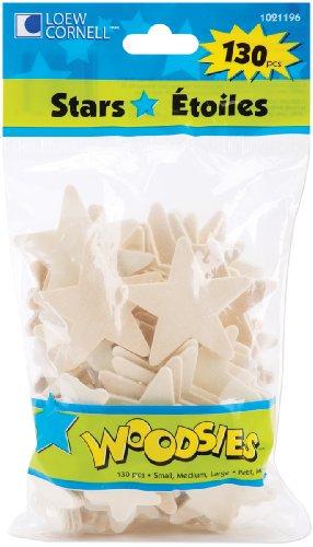 Simply Art Wood Stars 130 ct.