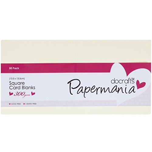 Papermania Square Cards/Envelopes 5"X5" 50/Pkg-Cream