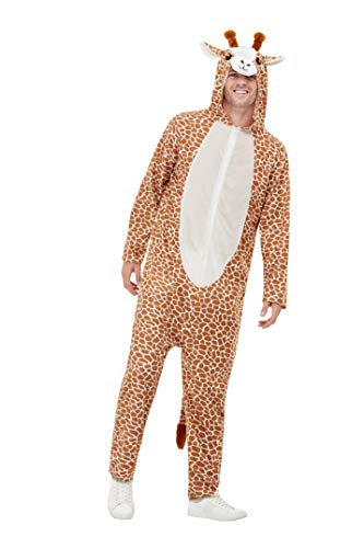 Smiffys 50713L Giraffe Costume, Unisex Adult, Brown, L - Size 42"-44"