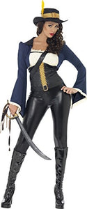 Smiffy's Penelope Pirate Costume with Top, Cropped Jacket, Leggings Belts and Hat - Medium
