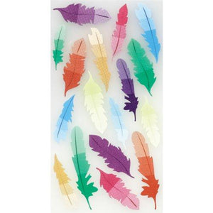 Sticko Scrapbooking Stickers, Colorful Feathers