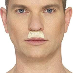 Smiffys 49648 The Toothbrush Moustache, Blonde, One Size