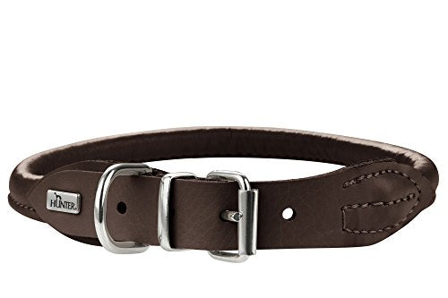 Collar Round & Soft Elk 50/10 Elkskin Dark Brown, 41-46 Cm | Hunter