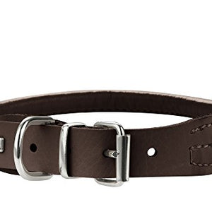 Collar Round & Soft Elk 50/10 Elkskin Dark Brown, 41-46 Cm | Hunter