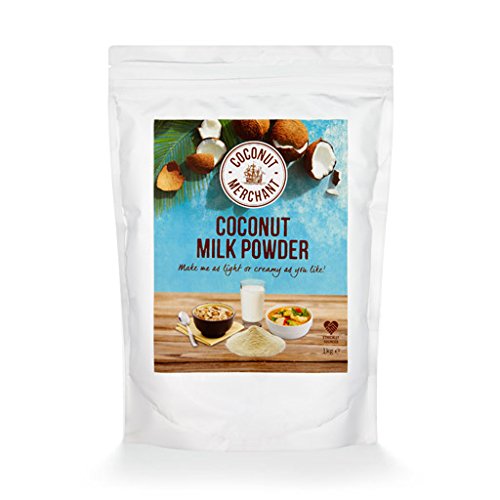 Coconut Merchant Coconut Milk Powder 1kg Vegan Milk Powder Alternative| for Curries, Soups, Sauces, Smoothies and Drinks | Vegan| Ethically Sourced| Versatile, Drink It, Add it, Stir it|