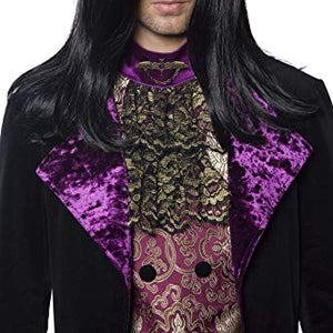 Smiffys Gothic Count Wig, Straight - Black, Long