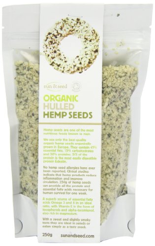 SUN & SEED Organic Hulled Hemp Seeds 250g (PACK OF 1)