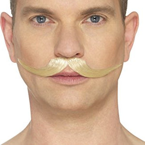 Smiffys 49634 The English Moustache, Blonde, One Size