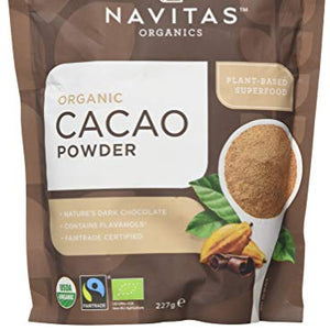 Navitas Organics Cacao Powder, 227 g Bag, Organic, Fair Trade, Gluten-Free