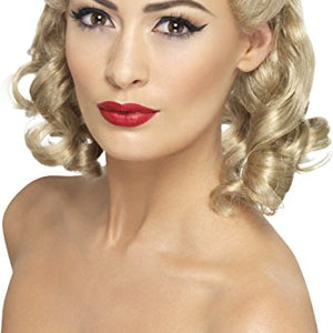 Smiffys 40's Sweetheart Wig with Curls - Blonde