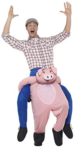 Smiffys 47157 Piggyback Pig Costume, Pink, One Size