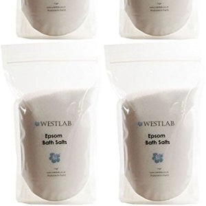 Westlab Epsom Bath Salts 1000g (Pack of 4)