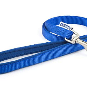 Ancol Padded Nylon Lead Blue 1.8mx25mm