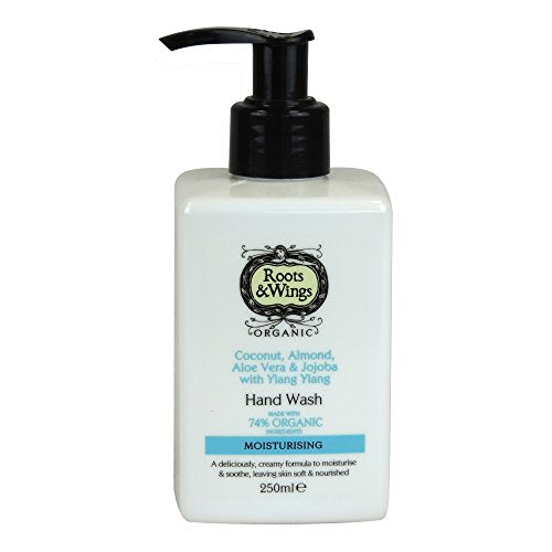 Roots and Wings Organic Moisturising Coconut/ Aloe Vera/ Almond and Jojoba with Ylang Ylang Hand Wash 250ml