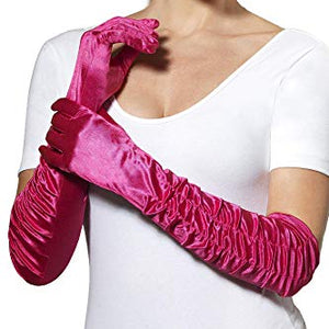 Smiffys 46 cm/18-inch Temptress Long Glove - Fuchsia