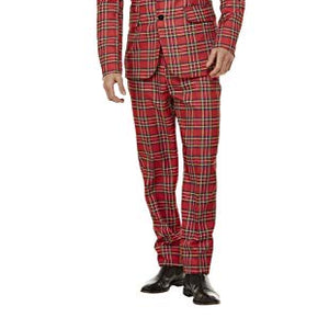 Smiffys 50790XL Tartan Suit, Men, Red, XL - Size 46"-48"