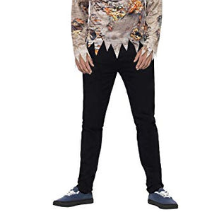 Smiffys Men's Poison Pumpkin Costume, Top & Mask, Size: XS, Color: Grey and Orange, 45617