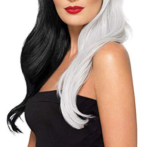 Smiffys Deluxe Wig, Half & Half With Fringe