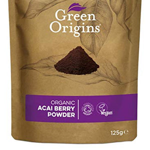 Green Origins Organic Acai Berry Powder, Freeze Dried, Raw 125g