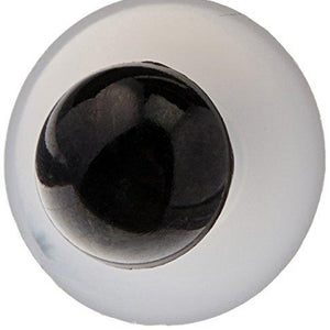 Shank Back Solid Eyes 6mm 10/Pkg-Black