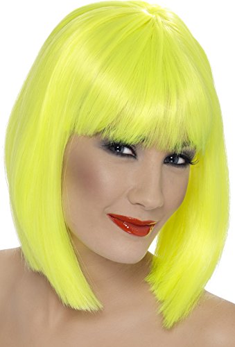Smiffys Glam Wig - Neon Yellow