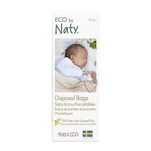 Eco by Naty Babycare Eco Disposal Nappy Bags - 3 x Packs of 50 (Total 150 Disposal Bags)