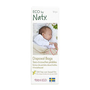 Eco by Naty Babycare Eco Disposal Nappy Bags - 3 x Packs of 50 (Total 150 Disposal Bags)