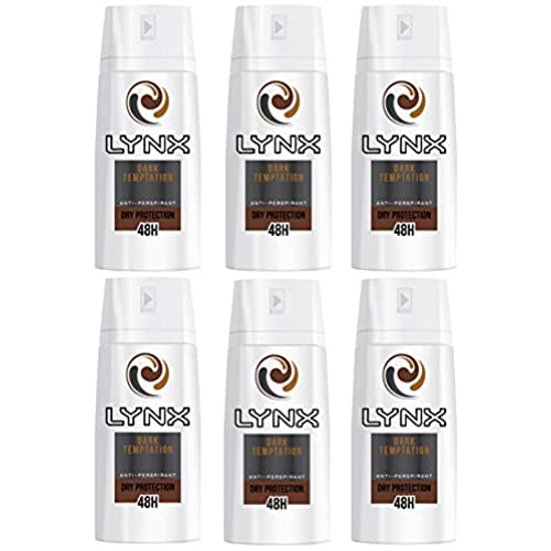 Lynx Dry Dark Temptation Aerosol Anti Perspirant Deodorant 150 ml - Pack of 6