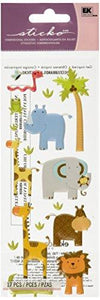 Puffy Classic Stickers-Zoo Friends