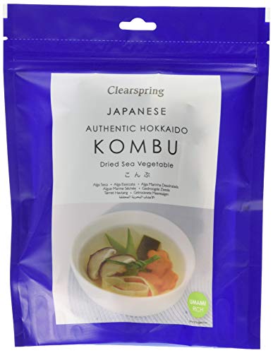 Clearspring Japanese Kombu Dried Sea Vegetable, 100g (Pack of 5)