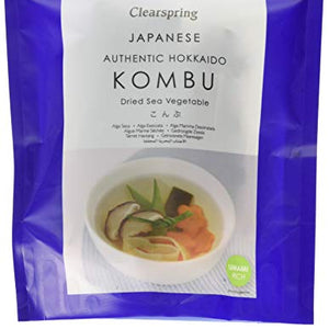 Clearspring Japanese Kombu Dried Sea Vegetable, 100g (Pack of 5)