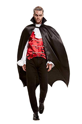 Smiffys 52148 Vampire Bat Cape, Men, Black, One Size