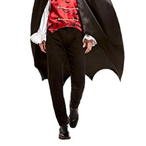 Smiffys 52148 Vampire Bat Cape, Men, Black, One Size