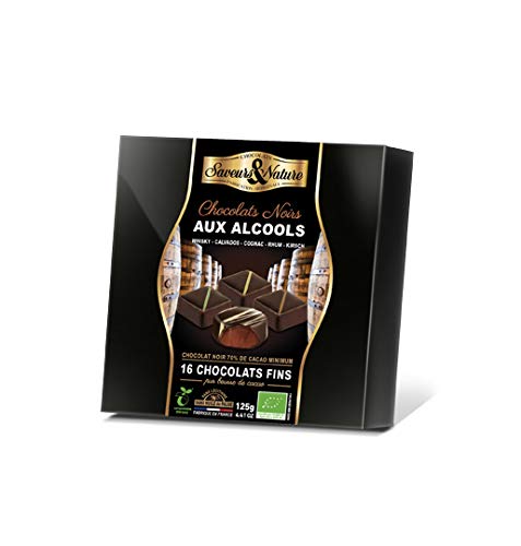 Saveurs & Nature Chocolates with Alcohol Ganache 125g
