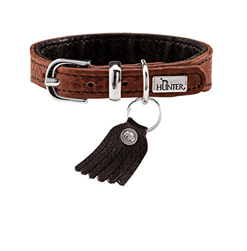 Collar Cody Petit, 30 Bison Leather, Cognac/Dark Brown | Hunter