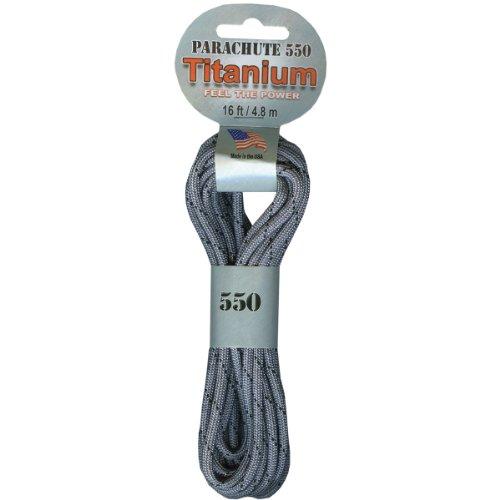 Parachute Cord - 550lb - Titanium - 16 feet